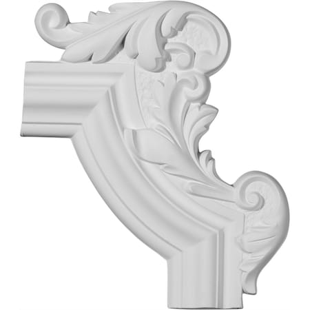 Ekena Millwork 13 1/4"W x 10 5/8"H x 1 1/8"P Pompeii Panel Moulding Corner, Right (matches moulding PML02X00PO) PML13X10PM-R